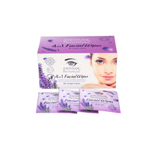 Load image into Gallery viewer, RevitaleyeZ 4in1 Facial Wipes box with single packs, designed for cleansing, moisturizing, and skin protection.