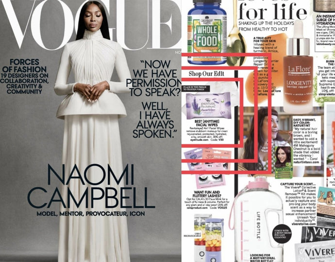 Vogue Magazine - Eyetitude 4 in 1 Wipes for the Holidays!